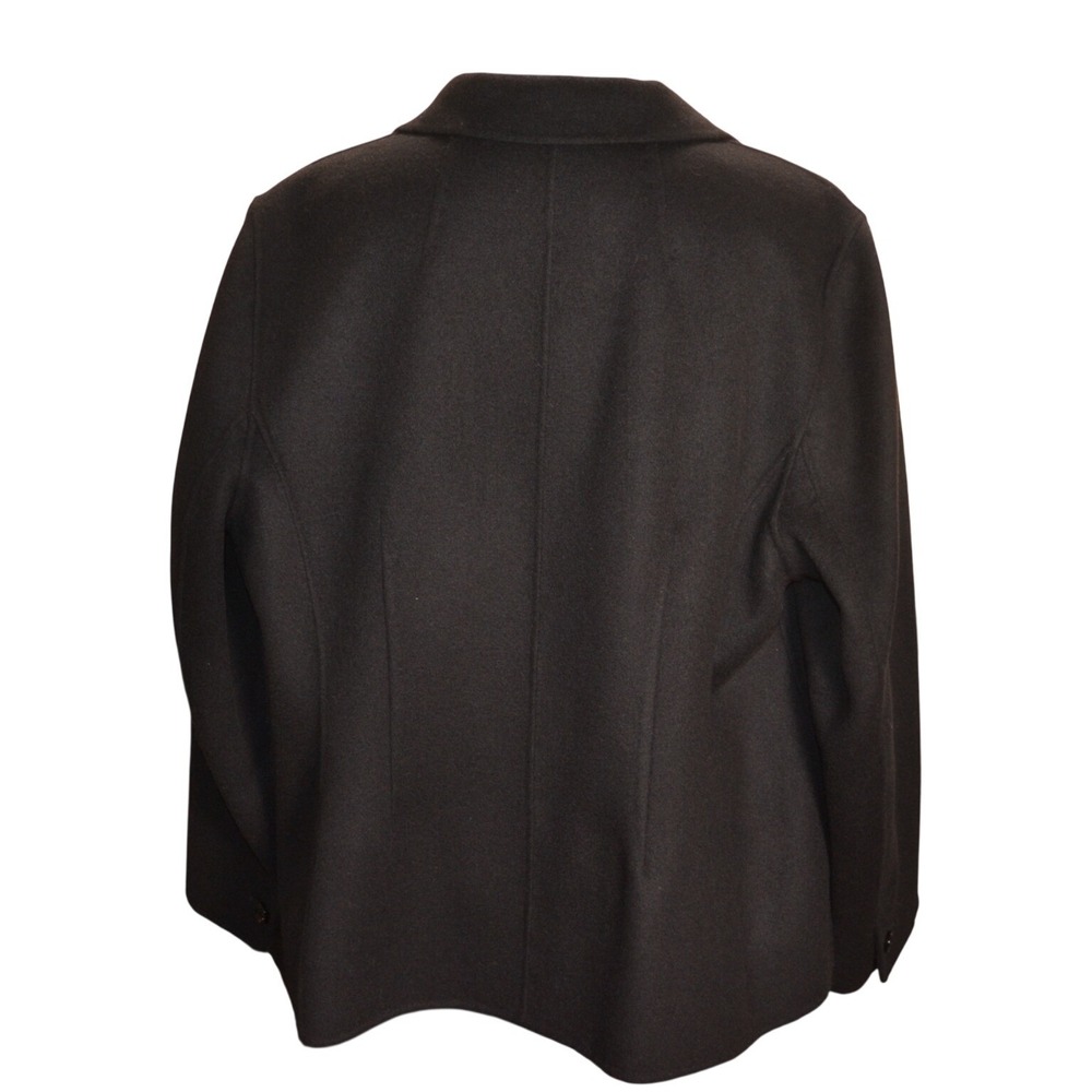 Talbots Woman Petites Black Wool Blend Two Button Blazer Jacket 18WP Soft Career - Picture 3 of 6